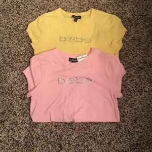 2 Bebe size medium tops